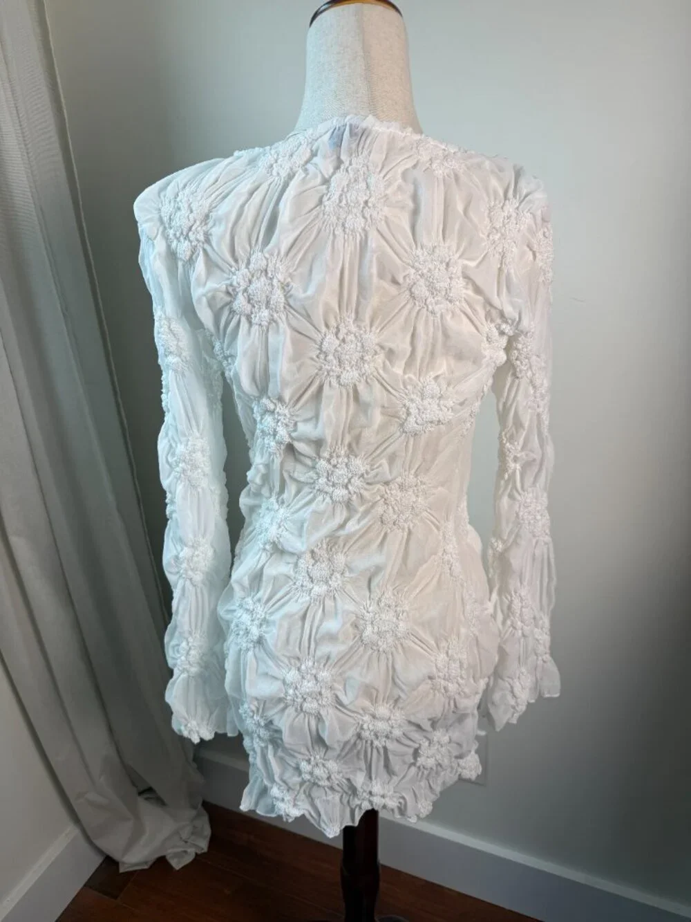 NWT Peppermayo Mia Long Sleeve Dress - Ivory Textured Size 4
